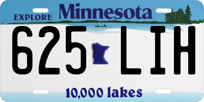 MN license plate 625LIH