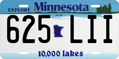 MN license plate 625LII