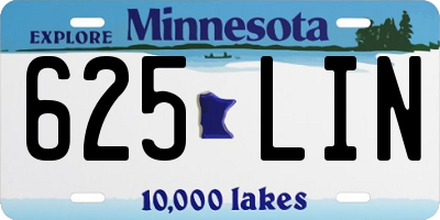 MN license plate 625LIN