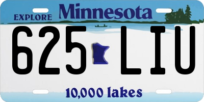MN license plate 625LIU