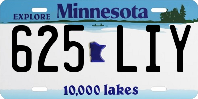 MN license plate 625LIY