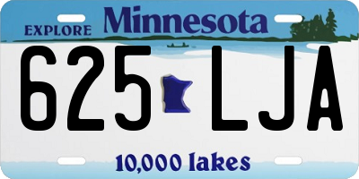 MN license plate 625LJA