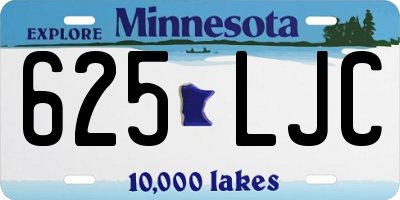 MN license plate 625LJC