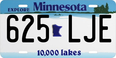 MN license plate 625LJE