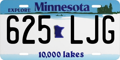 MN license plate 625LJG