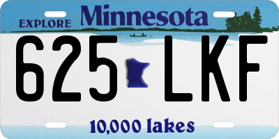 MN license plate 625LKF