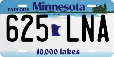 MN license plate 625LNA
