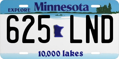 MN license plate 625LND