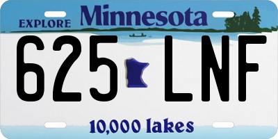 MN license plate 625LNF