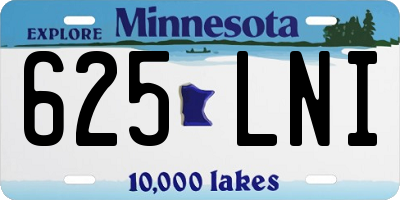 MN license plate 625LNI