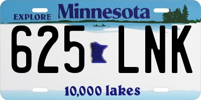 MN license plate 625LNK