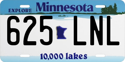 MN license plate 625LNL