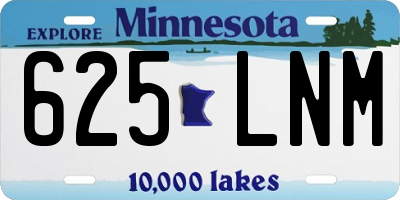 MN license plate 625LNM