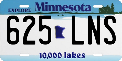 MN license plate 625LNS
