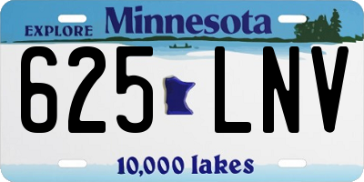 MN license plate 625LNV