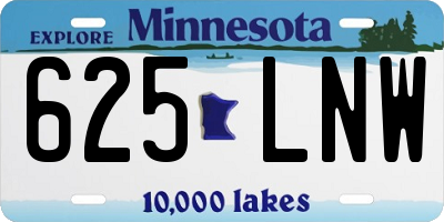 MN license plate 625LNW