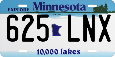 MN license plate 625LNX