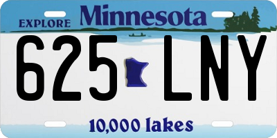 MN license plate 625LNY