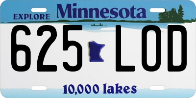 MN license plate 625LOD