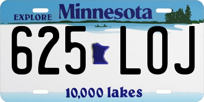 MN license plate 625LOJ