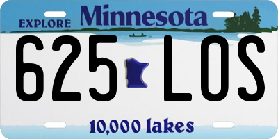 MN license plate 625LOS