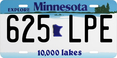 MN license plate 625LPE