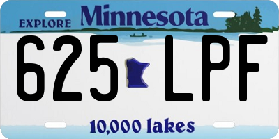 MN license plate 625LPF