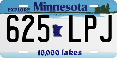 MN license plate 625LPJ