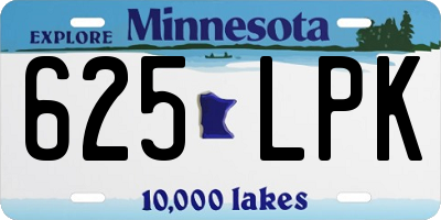 MN license plate 625LPK