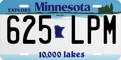MN license plate 625LPM