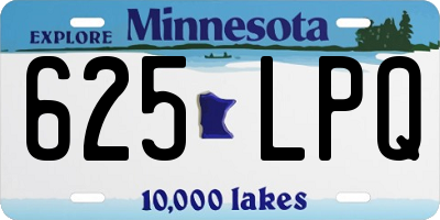 MN license plate 625LPQ