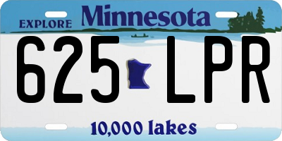 MN license plate 625LPR