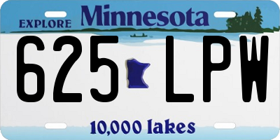 MN license plate 625LPW