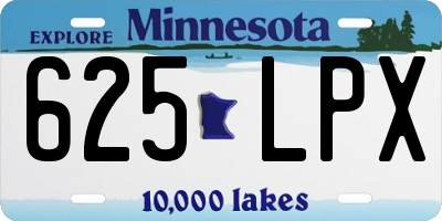 MN license plate 625LPX