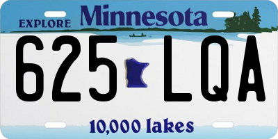 MN license plate 625LQA
