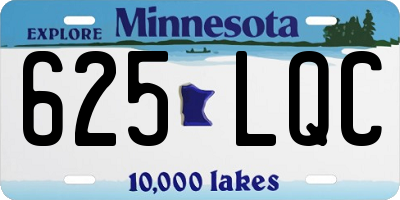 MN license plate 625LQC