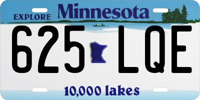 MN license plate 625LQE