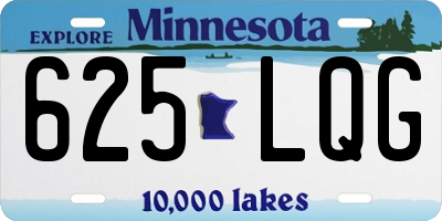 MN license plate 625LQG