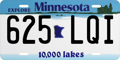 MN license plate 625LQI