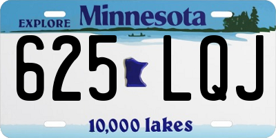 MN license plate 625LQJ