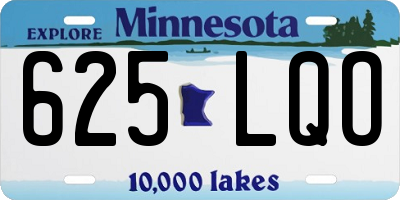 MN license plate 625LQO