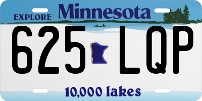 MN license plate 625LQP