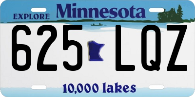 MN license plate 625LQZ