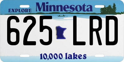 MN license plate 625LRD