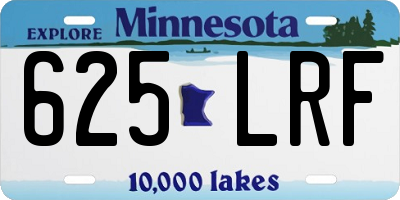MN license plate 625LRF
