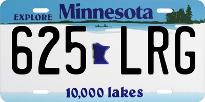 MN license plate 625LRG