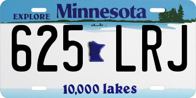 MN license plate 625LRJ
