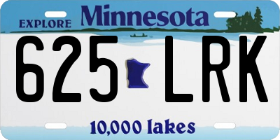 MN license plate 625LRK