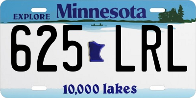MN license plate 625LRL