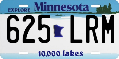 MN license plate 625LRM